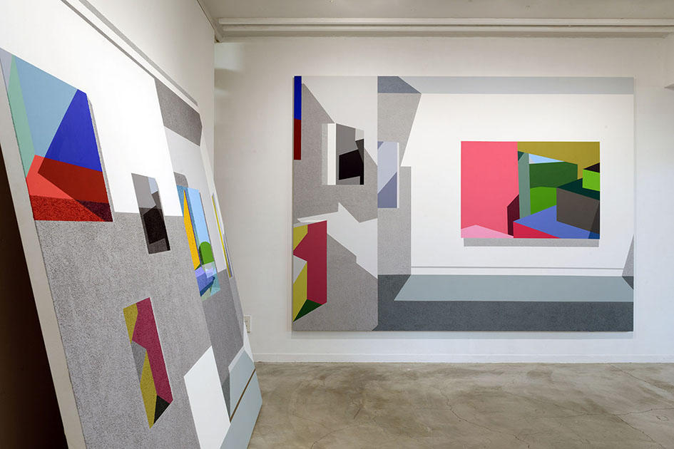 The installation view of solo show: NEW DIMENSIONS in 2018
